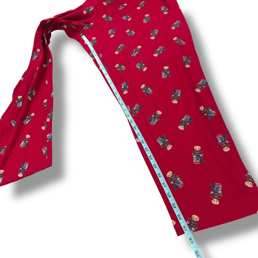 Polo Ralph‎ Lauren Mens Polo Bear Cotton Pajama Pant Size Extra Large XL Red